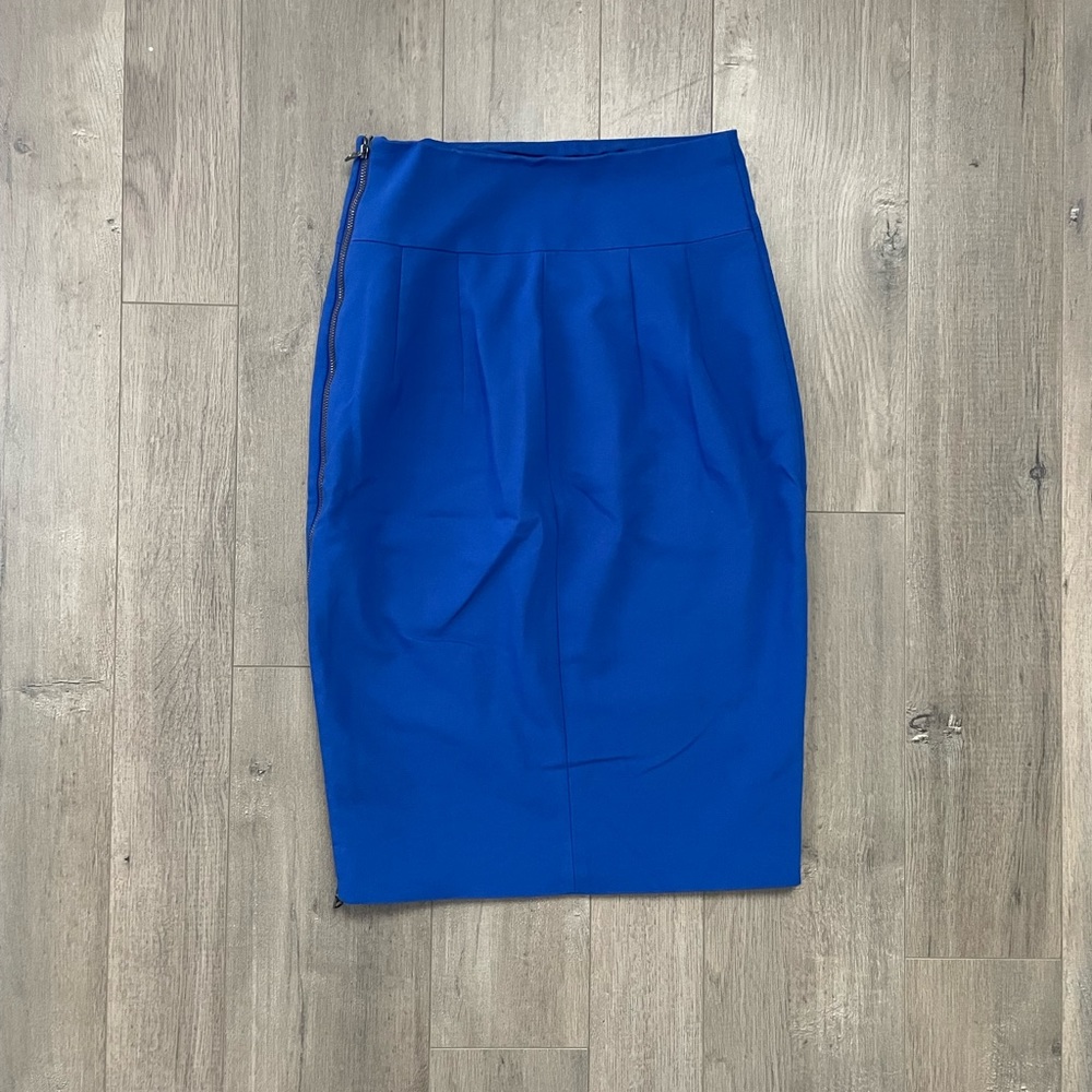 Express Stunning Royal Blue Pencil Skirt with Full Zipper - Picture 6 of 7